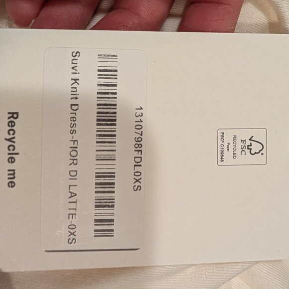 Reformation Suvi Knit Dress Ivory - Size XS - Picture 4 of 10